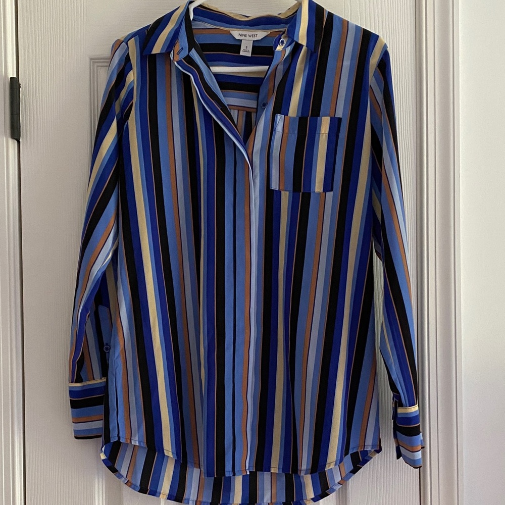 Nine West Multicolor Striped Top